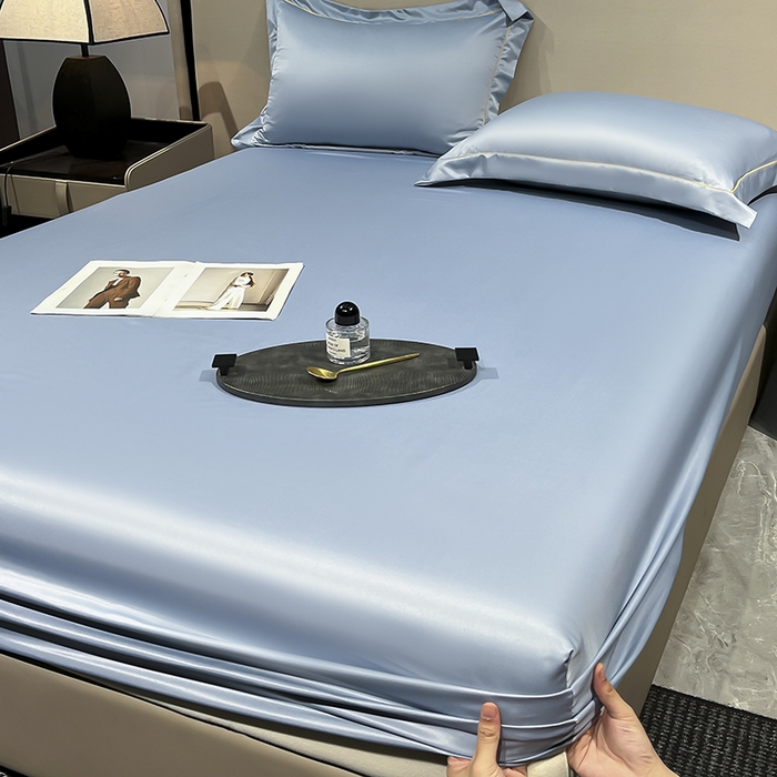 91家纺网 家纺一手货源 找家纺 露梦家纺 2025外贸内销跨境电商亚马逊速卖通单床笠三件套欧美尺寸多多跨境平台TEMU SHEIN笠高30cm 极简-海青