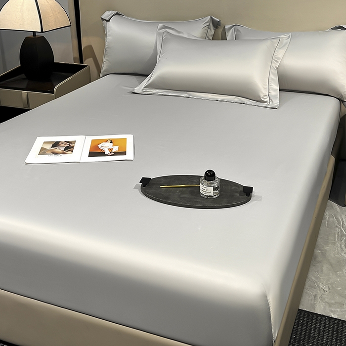 91家纺网 家纺一手货源 找家纺 露梦家纺 2025外贸内销跨境电商亚马逊速卖通单床笠三件套欧美尺寸多多跨境平台TEMU SHEIN笠高30cm 极简-浅灰