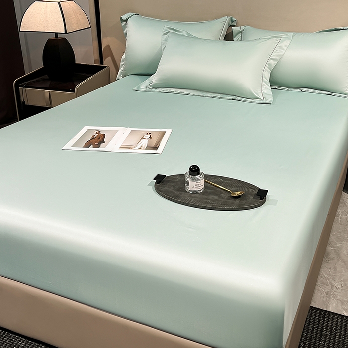 91家纺网 家纺一手货源 找家纺 露梦家纺 2025外贸内销跨境电商亚马逊速卖通单床笠三件套欧美尺寸多多跨境平台TEMU SHEIN笠高30cm 极简-水绿