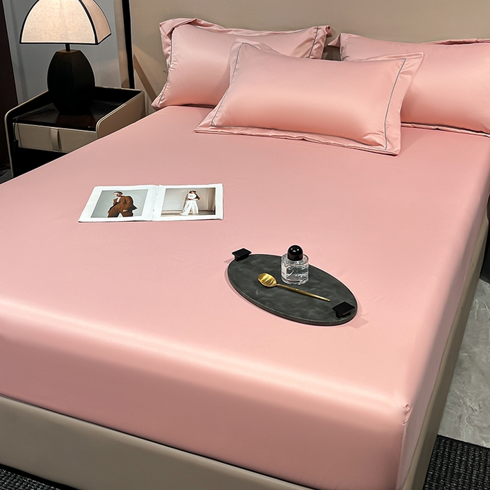 91家纺网 家纺一手货源 找家纺 露梦家纺 2025外贸内销跨境电商亚马逊速卖通单床笠三件套欧美尺寸多多跨境平台TEMU SHEIN笠高30cm 极简-豆沙