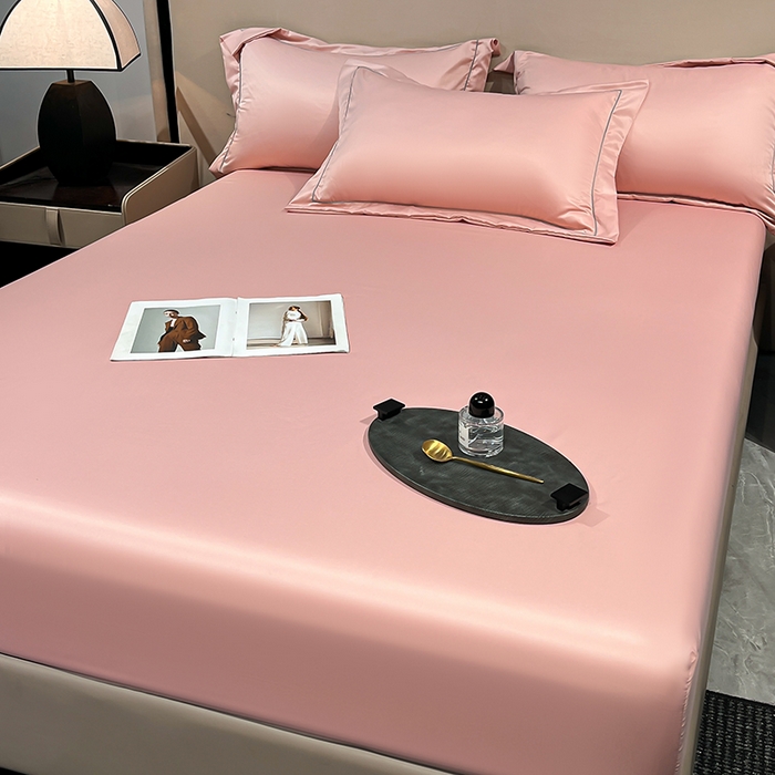 91家纺网 家纺一手货源 找家纺 露梦家纺 2025外贸内销跨境电商亚马逊速卖通单床笠三件套欧美尺寸多多跨境平台TEMU SHEIN笠高30cm 极简-豆沙