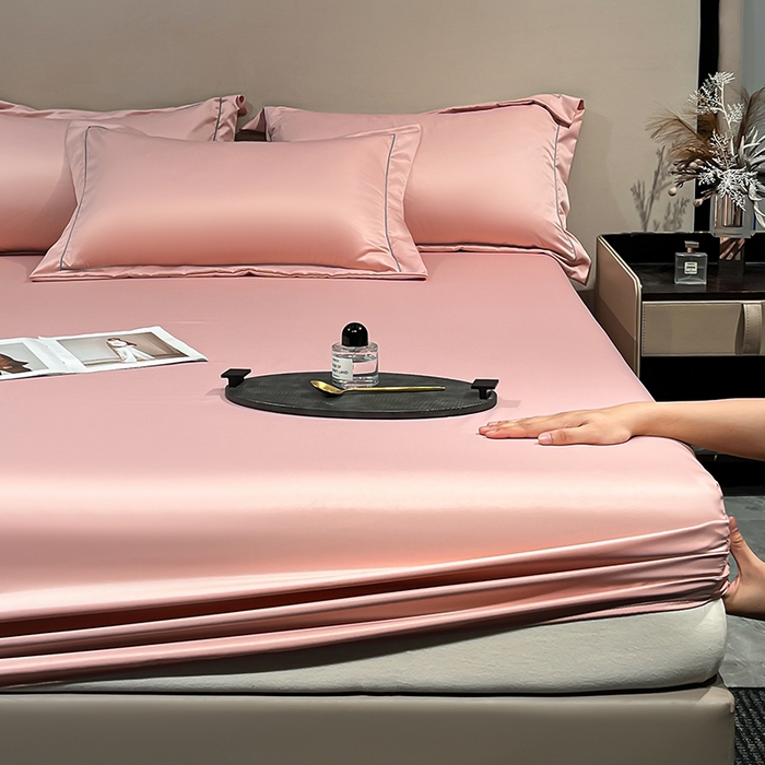 91家纺网 家纺一手货源 找家纺 露梦家纺 2025外贸内销跨境电商亚马逊速卖通单床笠三件套欧美尺寸多多跨境平台TEMU SHEIN笠高30cm 极简-豆沙