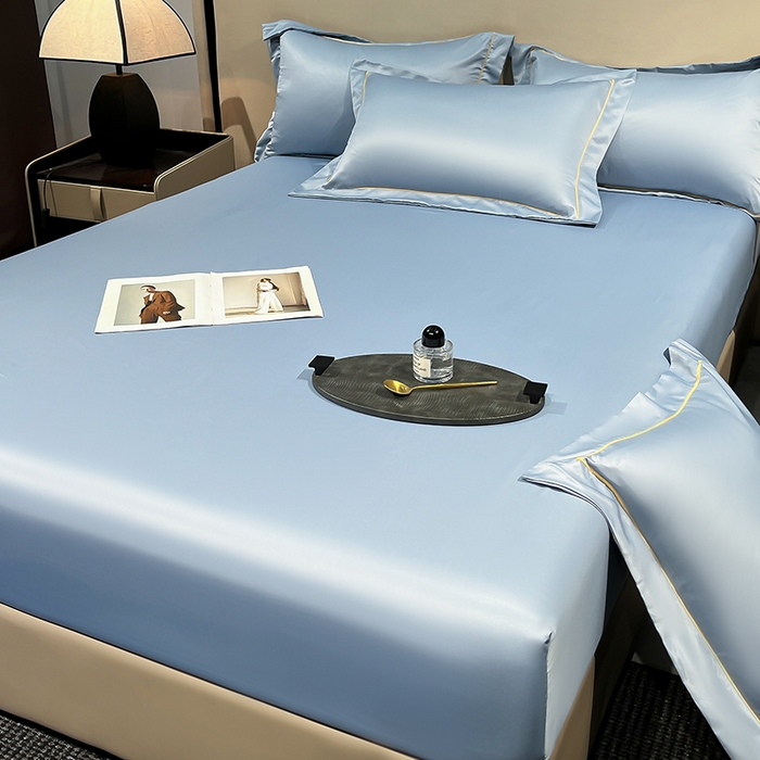 91家纺网 家纺一手货源 找家纺 露梦家纺 2025外贸内销跨境电商亚马逊速卖通单床笠三件套欧美尺寸多多跨境平台TEMU SHEIN笠高30cm 极简-海青