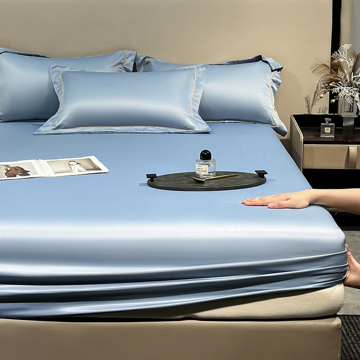 91家纺网 家纺一手货源 找家纺 露梦家纺 2025外贸内销跨境电商亚马逊速卖通单床笠三件套欧美尺寸多多跨境平台TEMU SHEIN笠高30cm 极简-海青