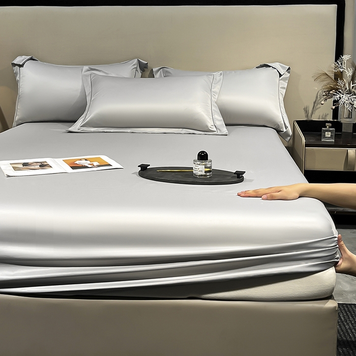 91家纺网 家纺一手货源 找家纺 露梦家纺 2025外贸内销跨境电商亚马逊速卖通单床笠三件套欧美尺寸多多跨境平台TEMU SHEIN笠高30cm 极简-浅灰