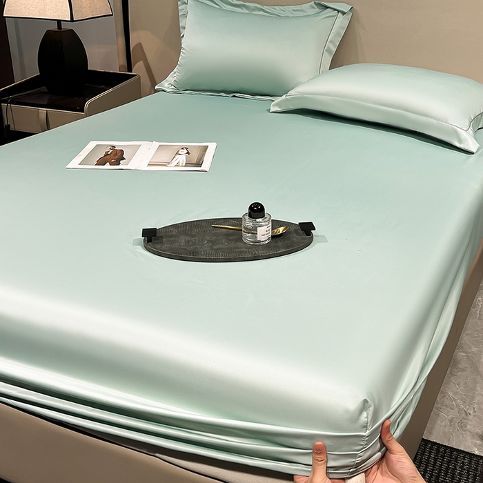 91家纺网 家纺一手货源 找家纺 露梦家纺 2025外贸内销跨境电商亚马逊速卖通单床笠三件套欧美尺寸多多跨境平台TEMU SHEIN笠高30cm 极简-水绿