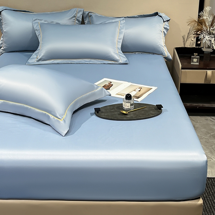 91家纺网 家纺一手货源 找家纺 露梦家纺 2025外贸内销跨境电商亚马逊速卖通单床笠三件套欧美尺寸多多跨境平台TEMU SHEIN笠高30cm 极简-海青