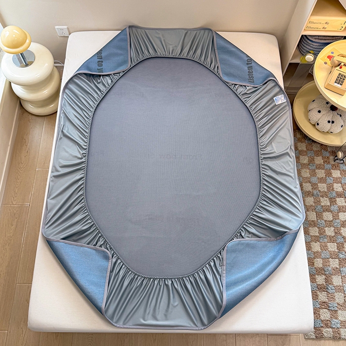 91家纺网 家纺一手货源 找家纺 典曼家纺 2025新款600D数码印花冰藤席席子凉席-床笠款 简约生活-床笠款