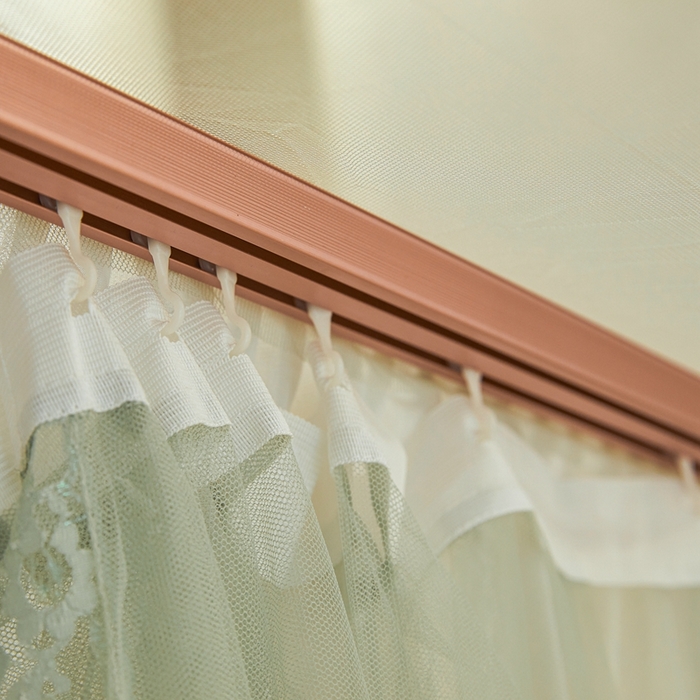 91家纺网 家纺一手货源 找家纺 梦尔佳蚊帐 2025新款导轨蚊帐（855型号）双层吕合金弯头带风扇杆 沫茶油绿-单层