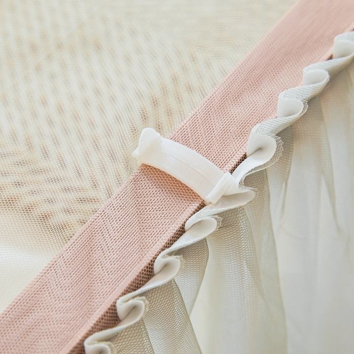 91家纺网 家纺一手货源 找家纺 梦尔佳蚊帐 2025新款导轨蚊帐（855型号）双层吕合金弯头带风扇杆 沫茶油绿-双层