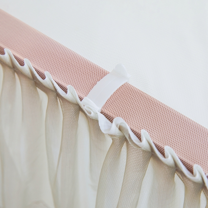 91家纺网 家纺一手货源 找家纺 梦尔佳蚊帐 2025新款导轨蚊帐（855型号）双层吕合金弯头带风扇杆 沫茶油绿-双层