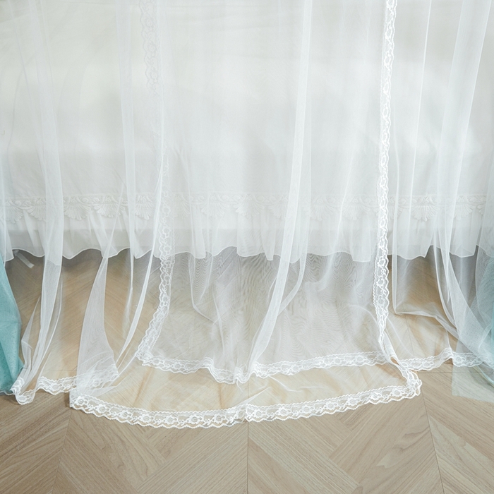 91家纺网 家纺一手货源 找家纺 梦尔佳蚊帐 2025新款导轨蚊帐（855型号）双层吕合金弯头带风扇杆 清雅淡蓝-双层