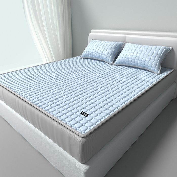 91家纺网 家纺一手货源 找家纺 （总）简一 2025新款无印风方块乳胶凉席系列-床笠款