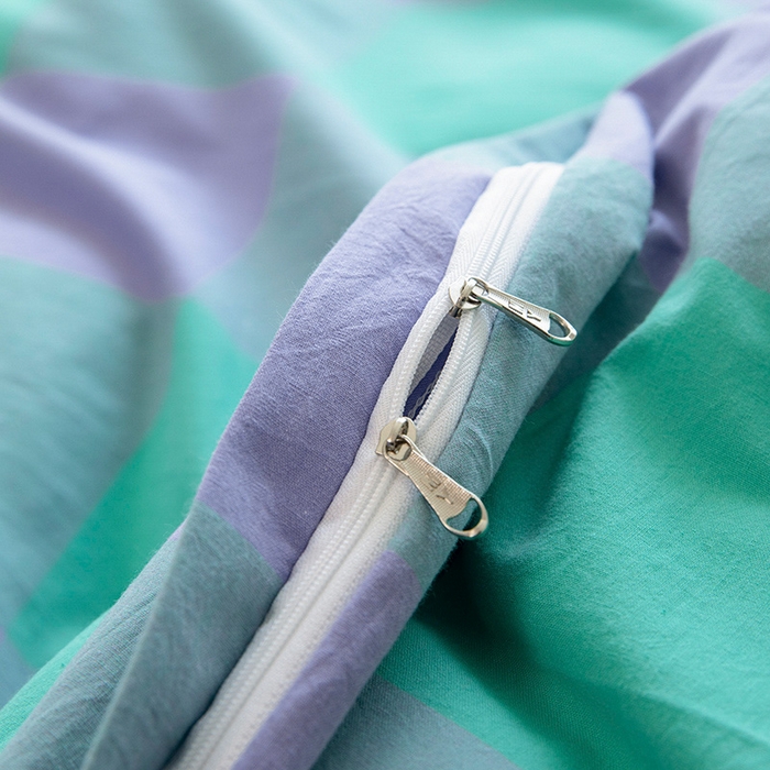 91家纺网 家纺一手货源 找家纺 木易家居 2025新款全棉色织水洗棉四件套 绿野仙踪