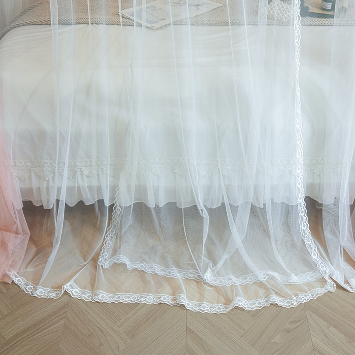 91家纺网 家纺一手货源 找家纺 梦尔佳蚊帐 2025新款导轨蚊帐（855型号）双层吕合金弯头带风扇杆 温馨藕玉-双层