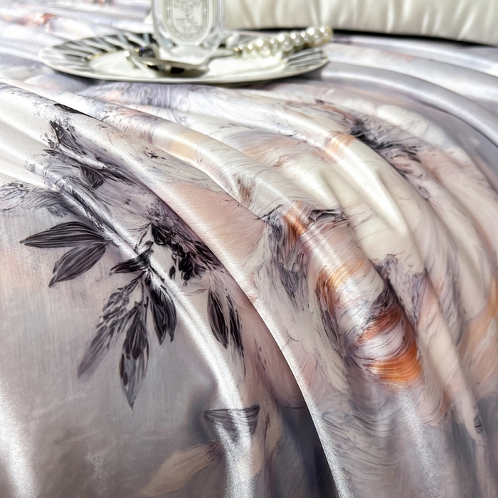 91家纺网 家纺一手货源 找家纺 小芽家居 2025新款水光缎臻享夏被夏凉被空调被 蔓纱