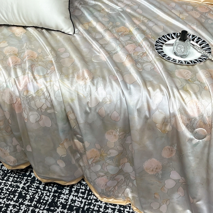 91家纺网 家纺一手货源 找家纺 小芽家居 2025新款水光缎臻享夏被夏凉被空调被 时锦