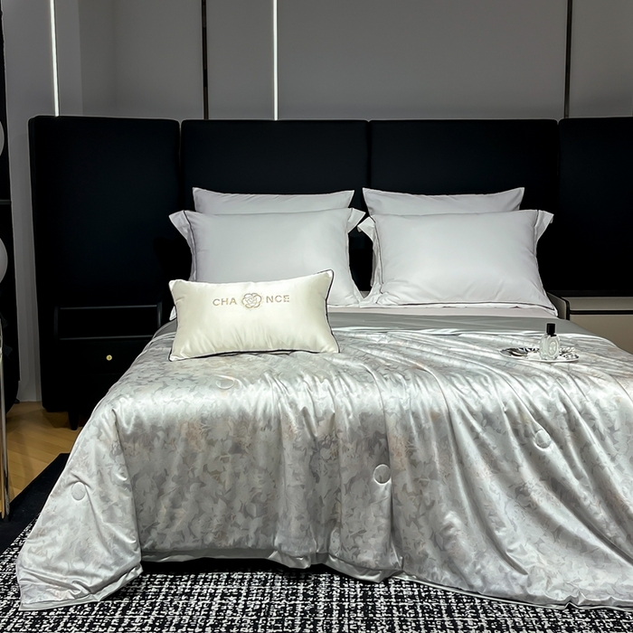 小芽家居 2025新款水光缎臻享夏被夏凉被空调被 细叶