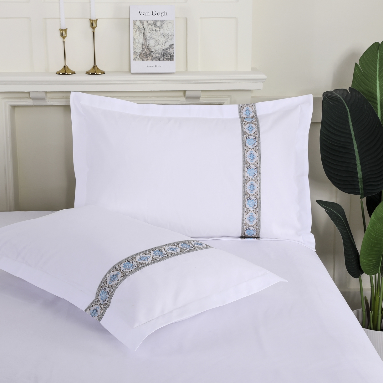 91家纺网 家纺一手货源 找家纺 三俏家纺 2025年酒店布草 140g磨毛高仿棉星级酒店宾馆民宿磨毛纯白三件套四件套 复古蓝