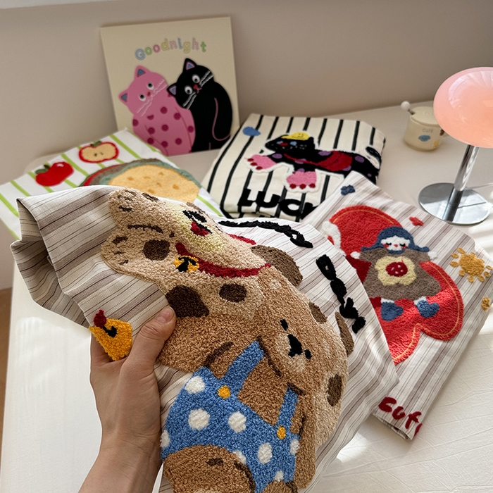 91家纺网 家纺一手货源 找家纺 蓝邻家纺 2025春夏新款全棉纯棉老粗布刺绣床笠凉席席子 组合图仅供展示