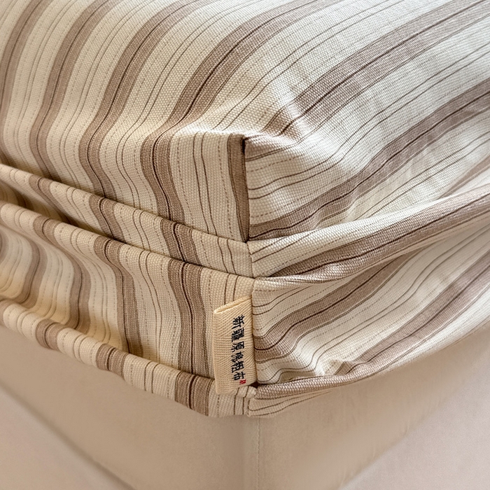 91家纺网 家纺一手货源 找家纺 蓝邻家纺 2025春夏新款全棉纯棉老粗布刺绣床笠凉席席子 艾莎