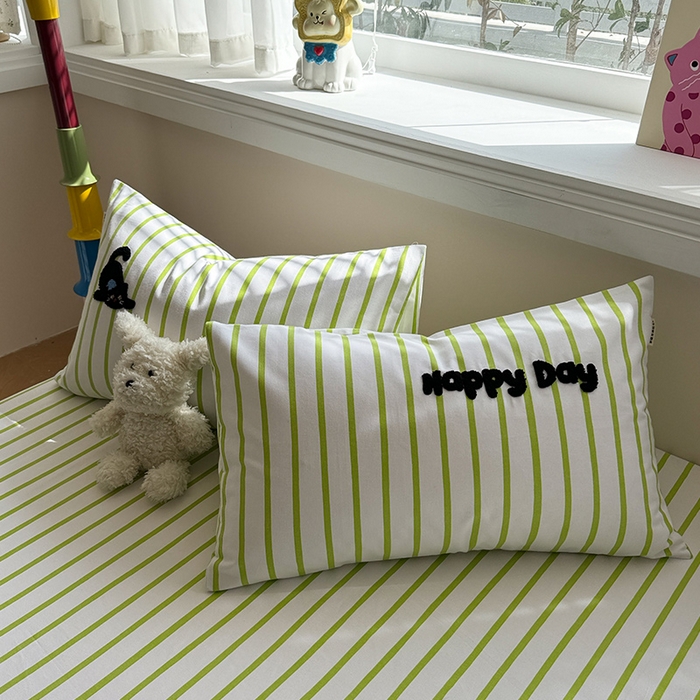 91家纺网 家纺一手货源 找家纺 蓝邻家纺 2025春夏新款全棉纯棉老粗布刺绣床笠凉席席子 喵咪日记