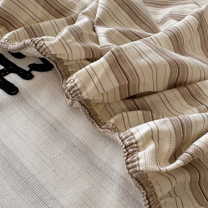 91家纺网 家纺一手货源 找家纺 蓝邻家纺 2025春夏新款全棉纯棉老粗布刺绣床笠凉席席子 元气小狗