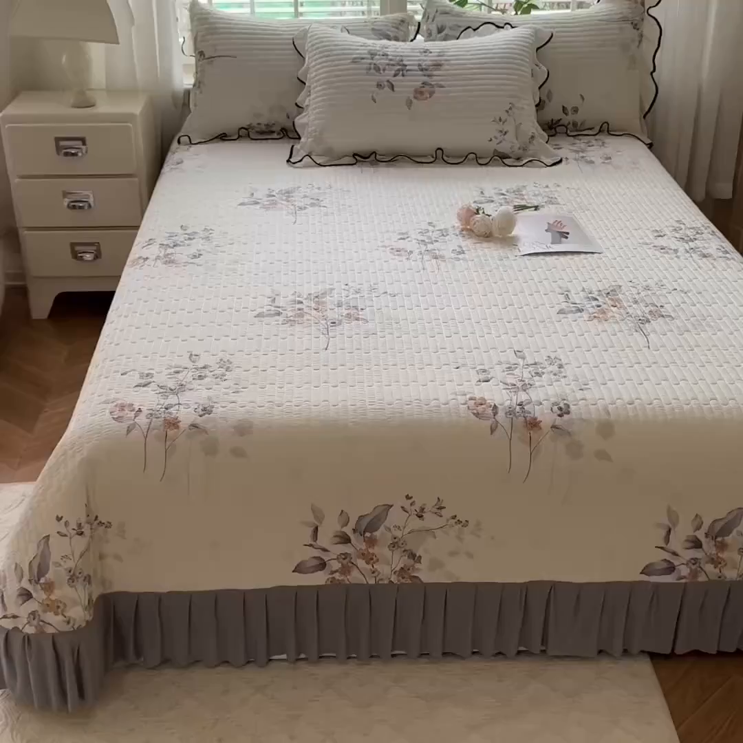 91家纺网 家纺一手货源 找家纺 韩约家纺 2025新款1锦氨凉席三件套 樱姿