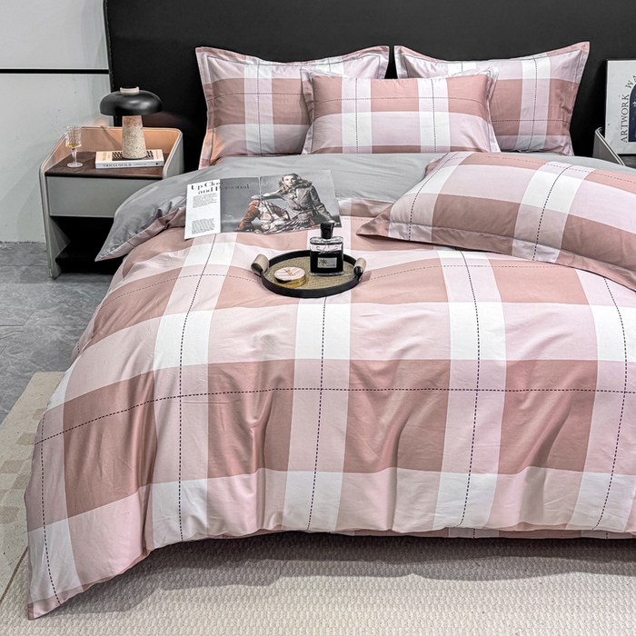 红日子纺织品 2025新款50s全棉纯棉印花四件套 定格-粉