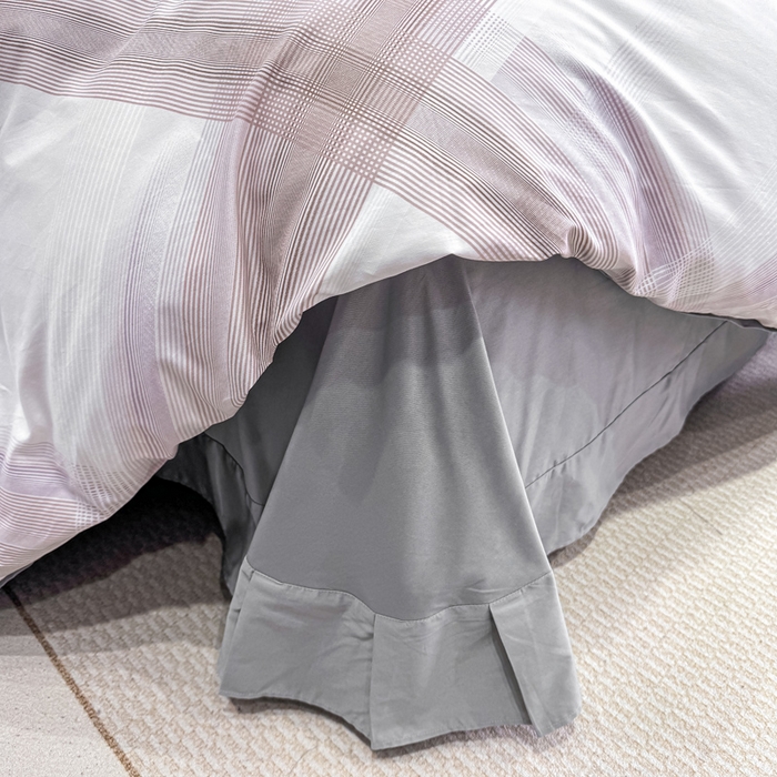 91家纺网 家纺一手货源 找家纺 红日子纺织品 2025新款50s全棉纯棉印花四件套 格珊-粉