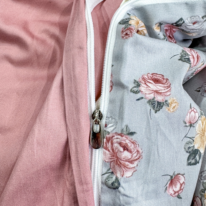 91家纺网 家纺一手货源 找家纺 红日子纺织品 2025新款50s全棉纯棉印花四件套 花念安-咖