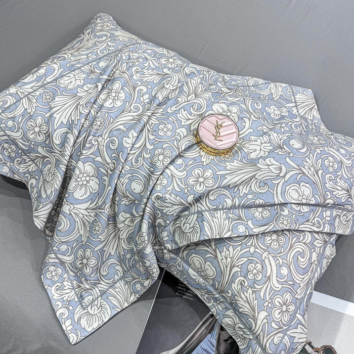 91家纺网 家纺一手货源 找家纺 红日子纺织品 2025新款50s全棉纯棉印花四件套 梦若繁星-蓝