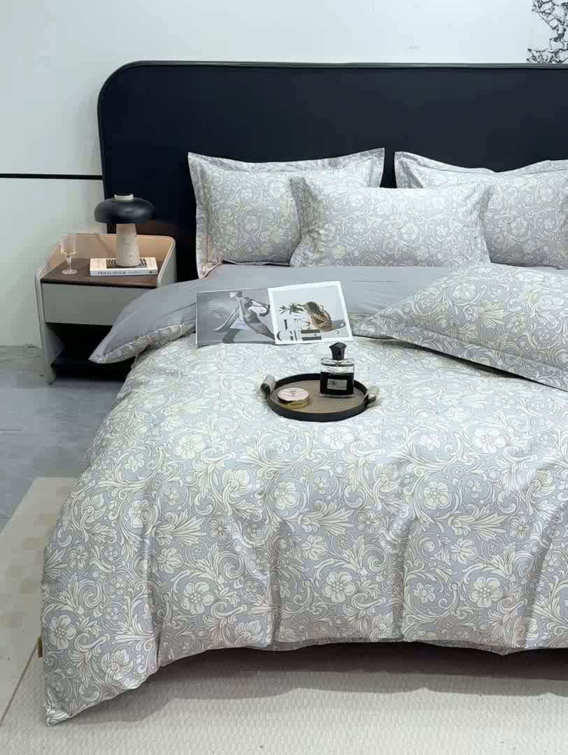 91家纺网 家纺一手货源 找家纺 红日子纺织品 2025新款50s全棉纯棉印花四件套 梦若繁星-蓝