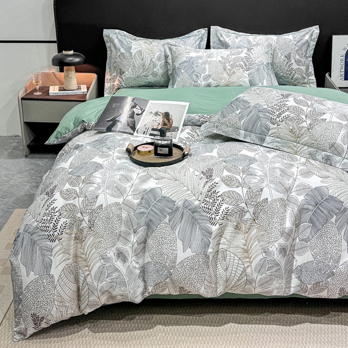 红日子纺织品 2025新款50s全棉纯棉印花四件套 森曼-黄