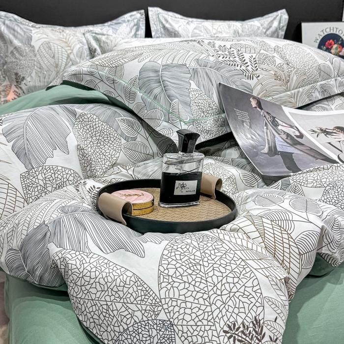 91家纺网 家纺一手货源 找家纺 红日子纺织品 2025新款50s全棉纯棉印花四件套 森曼-黄