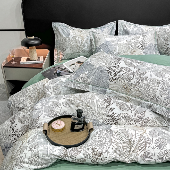 91家纺网 家纺一手货源 找家纺 红日子纺织品 2025新款50s全棉纯棉印花四件套 森曼-黄