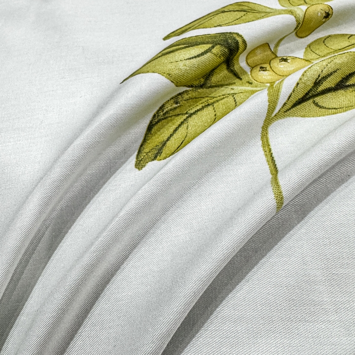 91家纺网 家纺一手货源 找家纺 红日子纺织品 2025新款50s全棉纯棉印花四件套 叶叶情深-绿