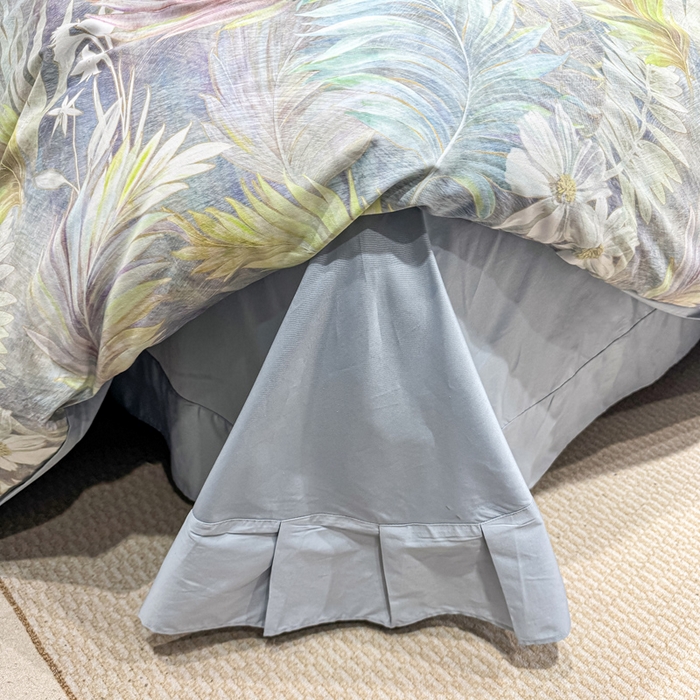 91家纺网 家纺一手货源 找家纺 红日子纺织品 2025新款50s全棉纯棉印花四件套 羽叶-绿