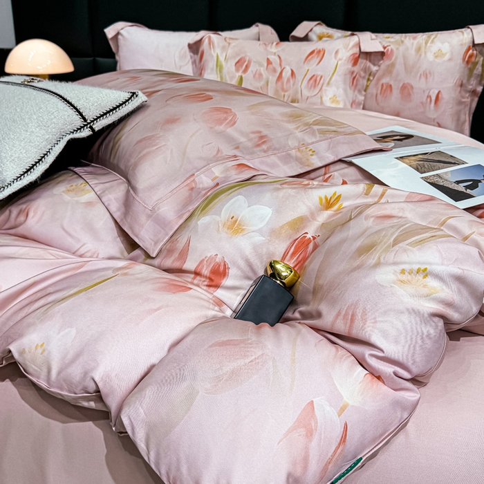 91家纺网 家纺一手货源 找家纺 （总）红日子纺织品 2025新款亲肤舒适莱赛尔天丝四件套