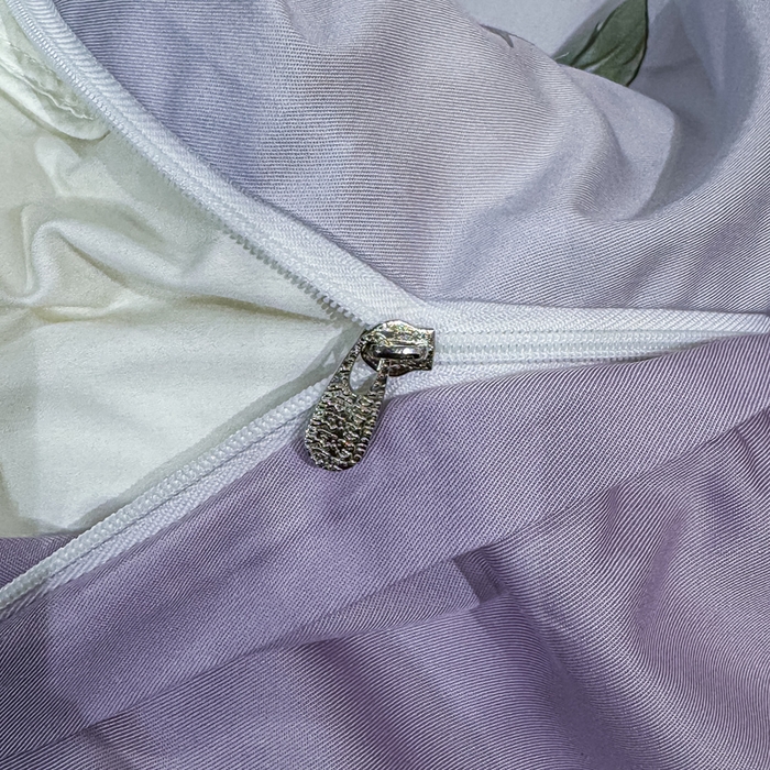 91家纺网 家纺一手货源 找家纺 红日子纺织品 2025新款亲肤舒适莱赛尔天丝四件套 玫瑰故事-兰