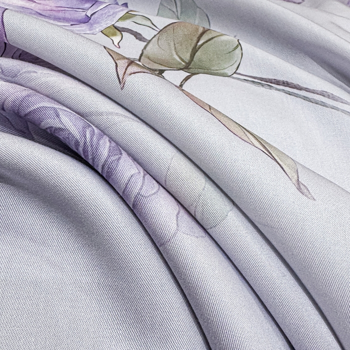 91家纺网 家纺一手货源 找家纺 红日子纺织品 2025新款亲肤舒适莱赛尔天丝四件套 玫瑰故事-兰