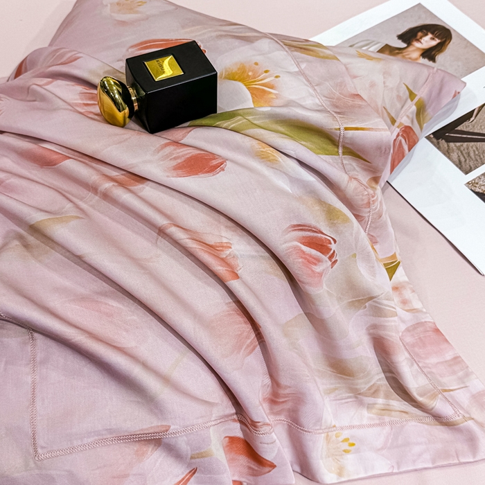 91家纺网 家纺一手货源 找家纺 红日子纺织品 2025新款亲肤舒适莱赛尔天丝四件套 秘密花园