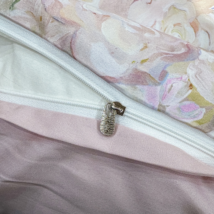 91家纺网 家纺一手货源 找家纺 红日子纺织品 2025新款亲肤舒适莱赛尔天丝四件套 陌上繁花-粉