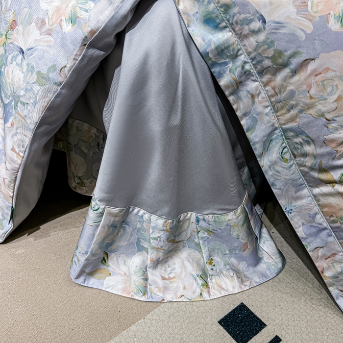 91家纺网 家纺一手货源 找家纺 红日子纺织品 2025新款亲肤舒适莱赛尔天丝四件套 陌上繁花-兰