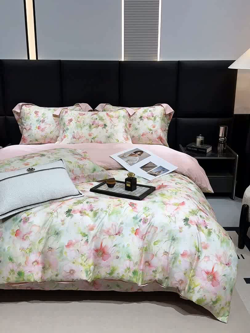 91家纺网 家纺一手货源 找家纺 红日子纺织品 2025新款亲肤舒适莱赛尔天丝四件套 若柠