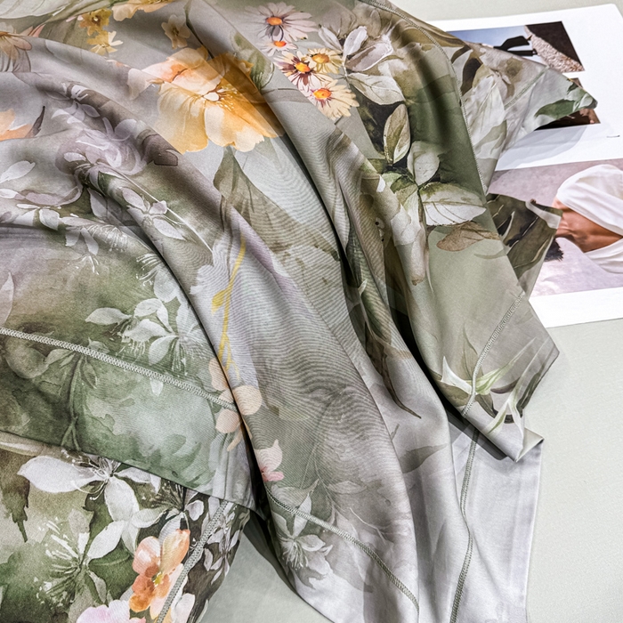 91家纺网 家纺一手货源 找家纺 红日子纺织品 2025新款亲肤舒适莱赛尔天丝四件套 森林来信