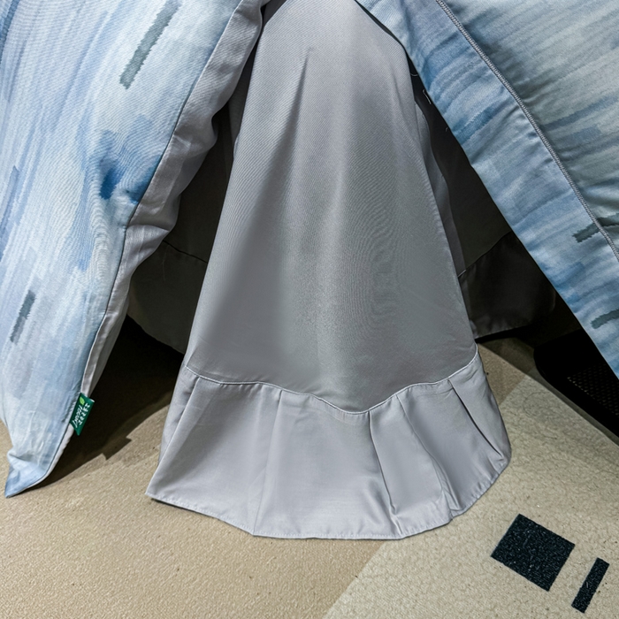 91家纺网 家纺一手货源 找家纺 红日子纺织品 2025新款亲肤舒适莱赛尔天丝四件套 香芷格-蓝