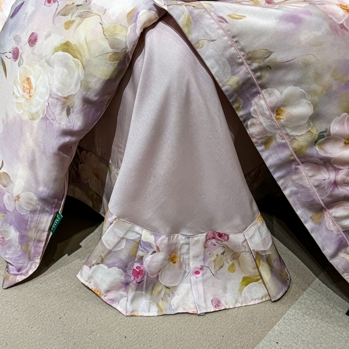 91家纺网 家纺一手货源 找家纺 红日子纺织品 2025新款亲肤舒适莱赛尔天丝四件套 烟雨蒙蒙-粉