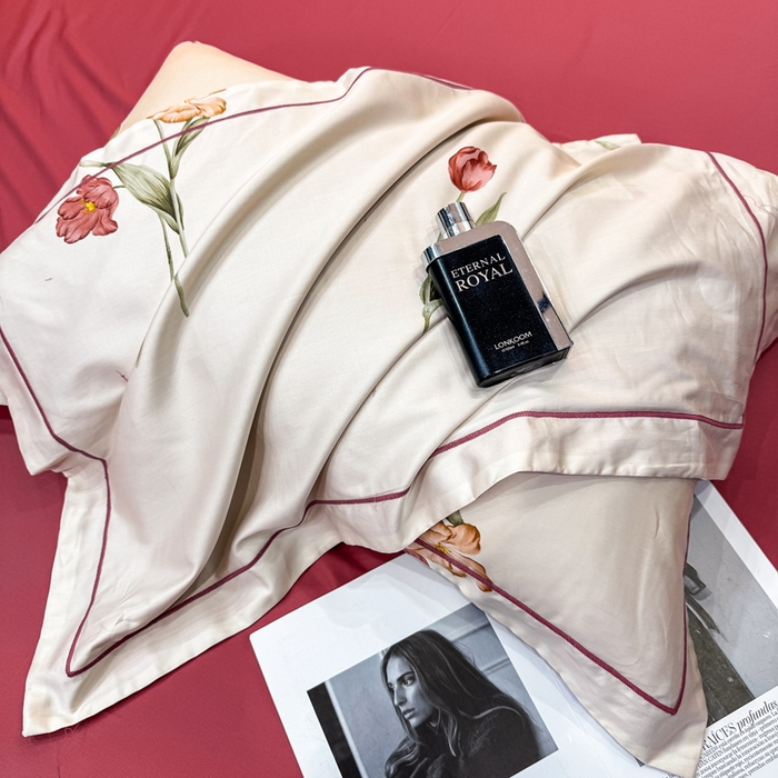 91家纺网 家纺一手货源 找家纺 （总）红日子纺织品 2025新款60s长绒棉纯棉贡缎印花四件套