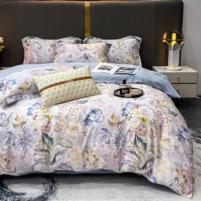 91家纺网 家纺一手货源 找家纺 （总）红日子纺织品 2025新款60s长绒棉纯棉贡缎印花四件套